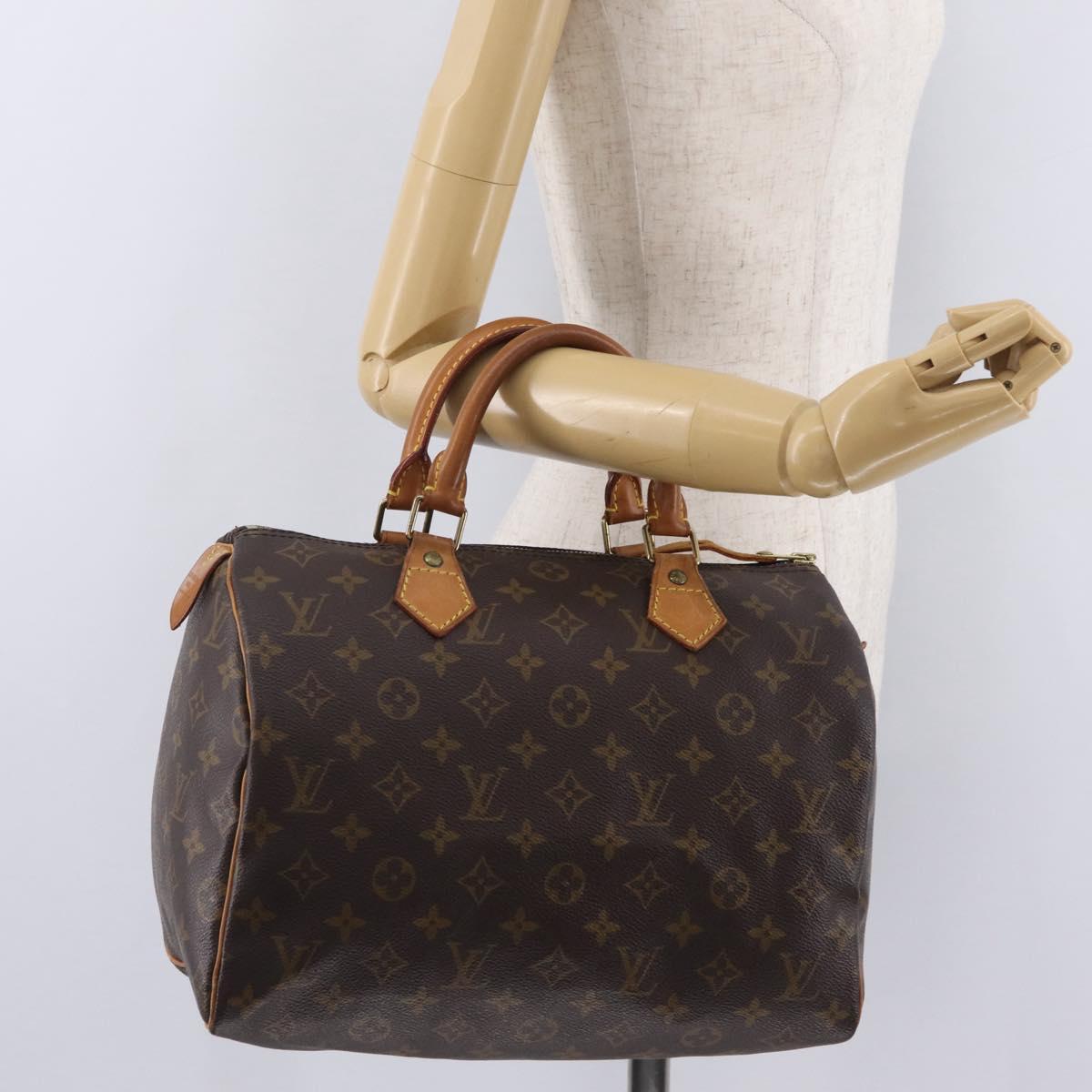 LOUIS VUITTON Monogram Speedy 30 Hand Bag M41526 LV Auth ka6994A