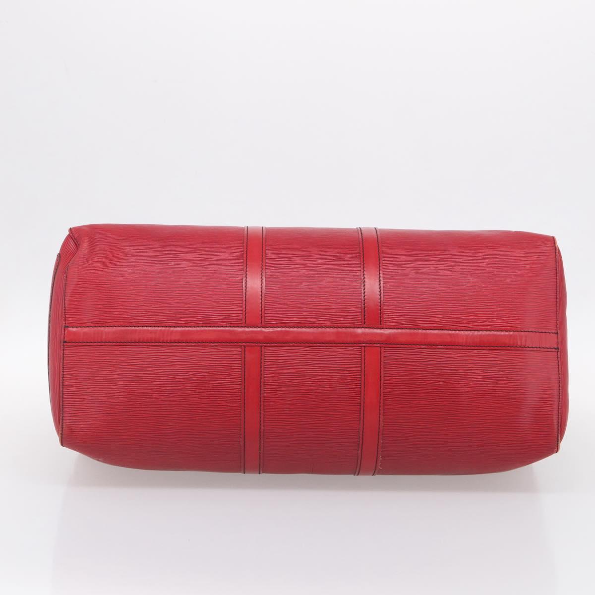LOUIS VUITTON Epi Keepall 60 Boston Bag Red M42947 LV Auth ka6995