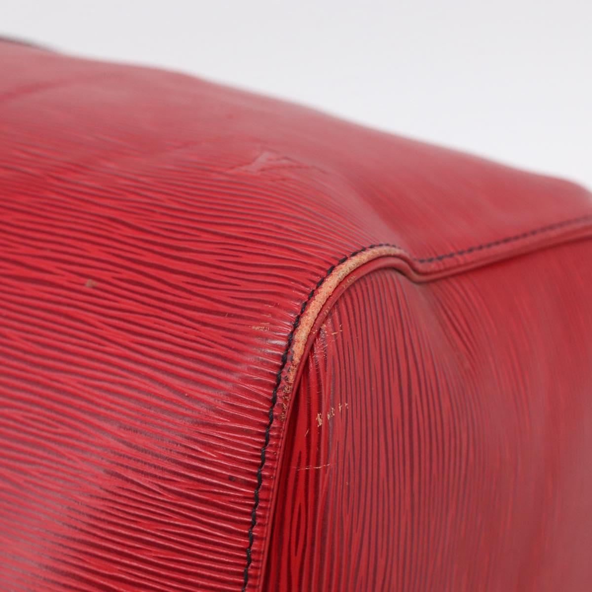 LOUIS VUITTON Epi Keepall 60 Boston Bag Red M42947 LV Auth ka6995