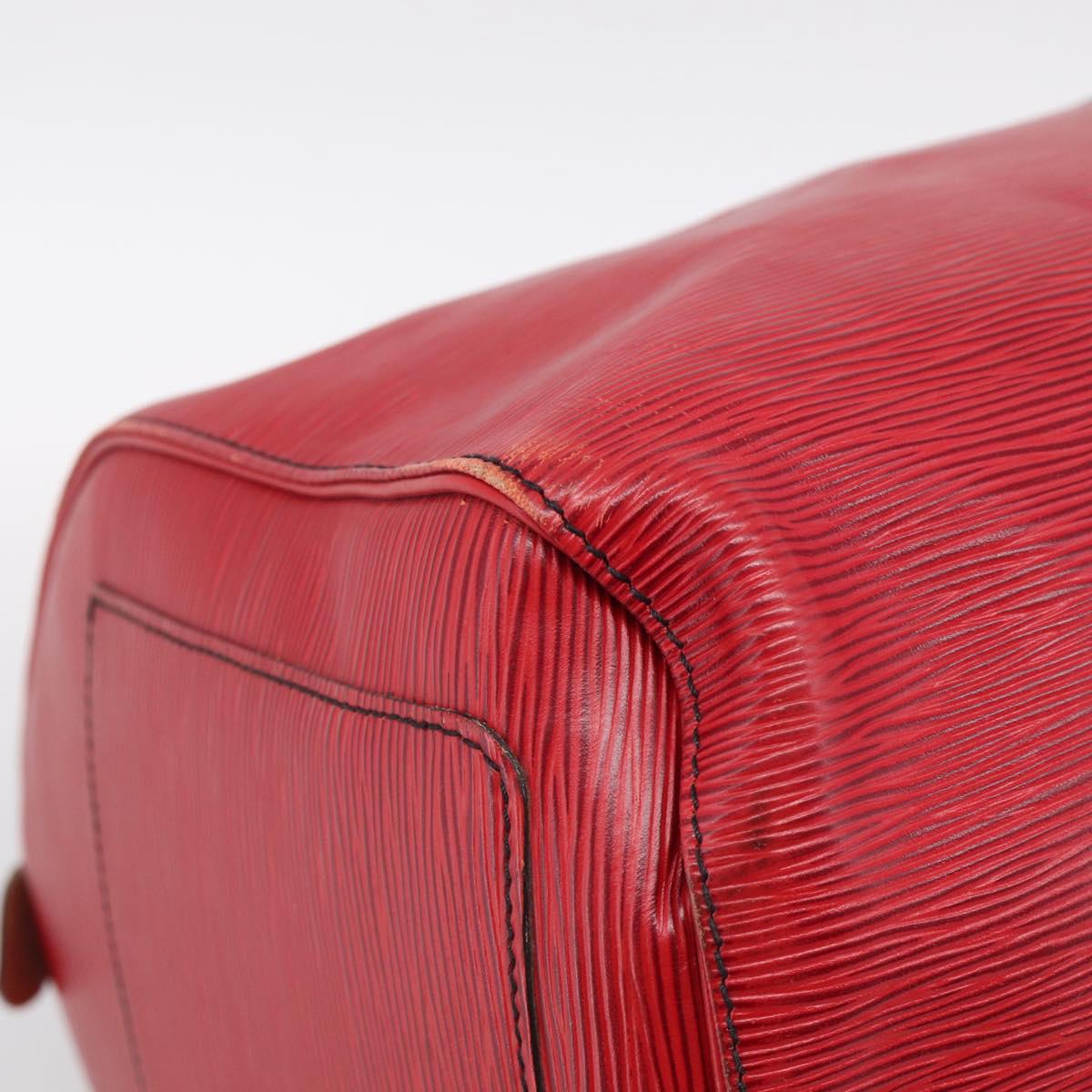 LOUIS VUITTON Epi Keepall 60 Boston Bag Red M42947 LV Auth ka6995