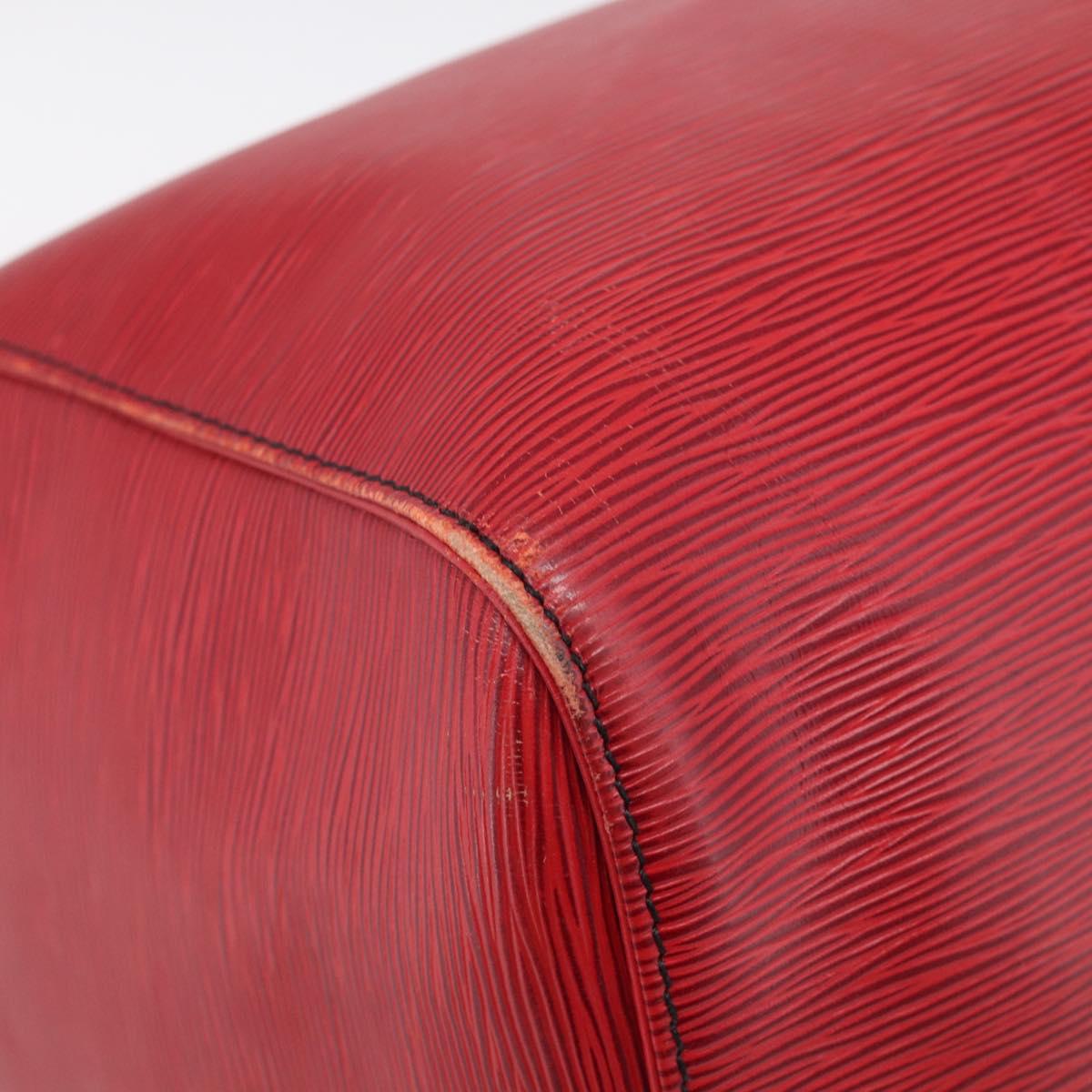 LOUIS VUITTON Epi Keepall 60 Boston Bag Red M42947 LV Auth ka6995