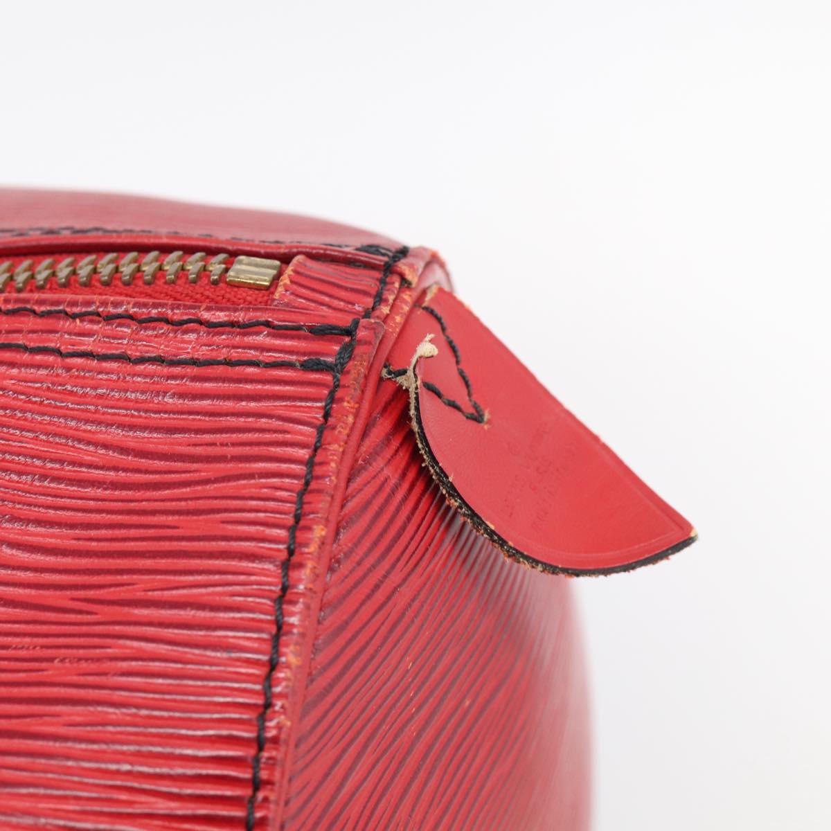 LOUIS VUITTON Epi Keepall 60 Boston Bag Red M42947 LV Auth ka6995