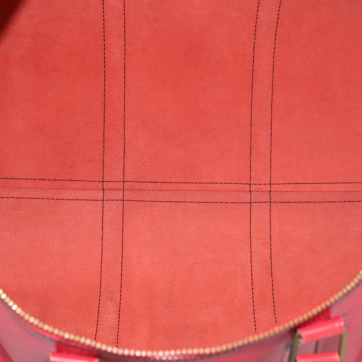 LOUIS VUITTON Epi Keepall 60 Boston Bag Red M42947 LV Auth ka6995
