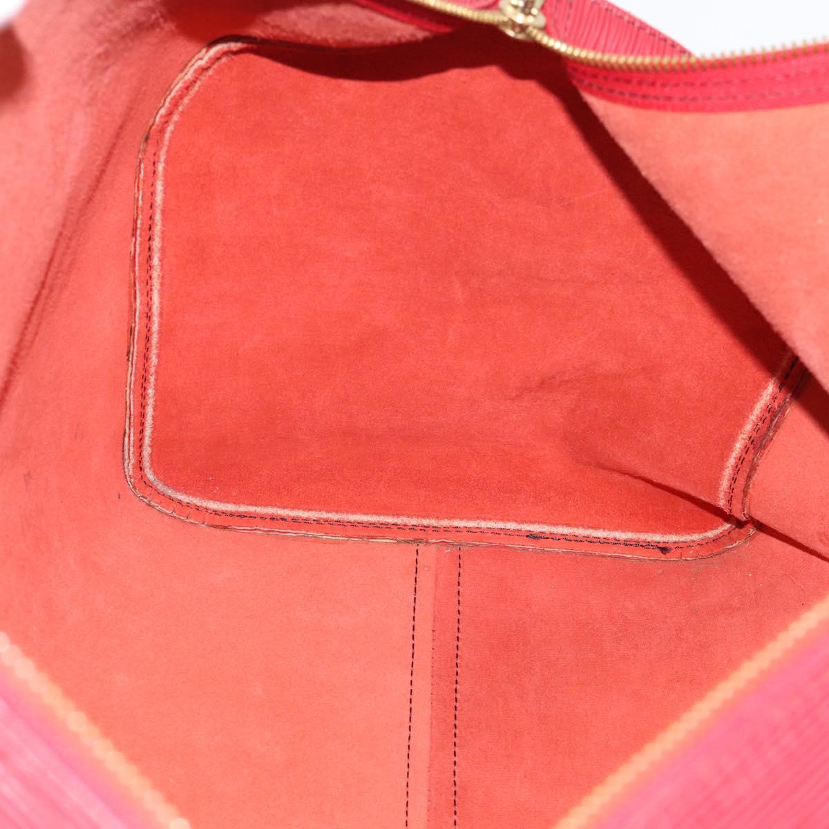 LOUIS VUITTON Epi Keepall 60 Boston Bag Red M42947 LV Auth ka6995