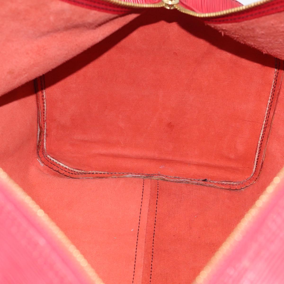 LOUIS VUITTON Epi Keepall 60 Boston Bag Red M42947 LV Auth ka6995