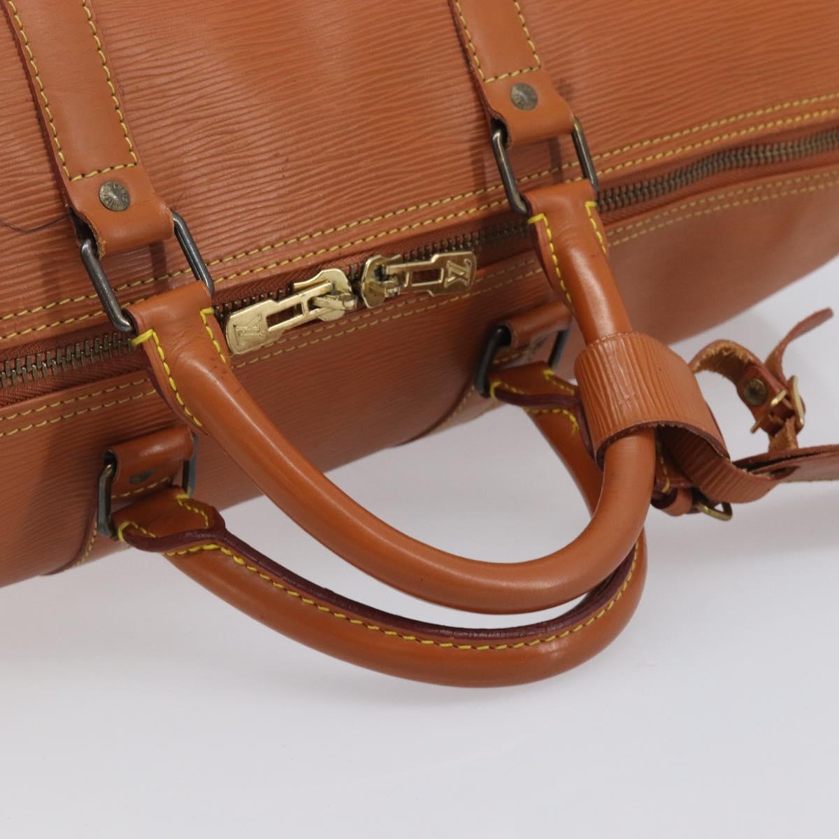 LOUIS VUITTON Epi Keepall 50 Boston Bag Zipangu Gold M42968 LV Auth ka6996