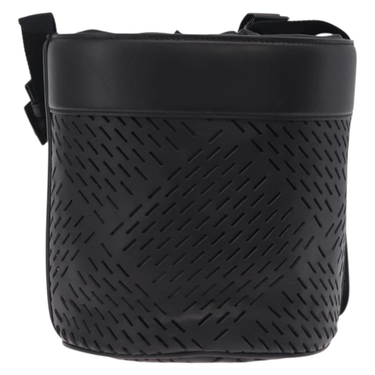 Bottega Veneta bucket purse Shoulder Bag Leather Black Auth ka6997V