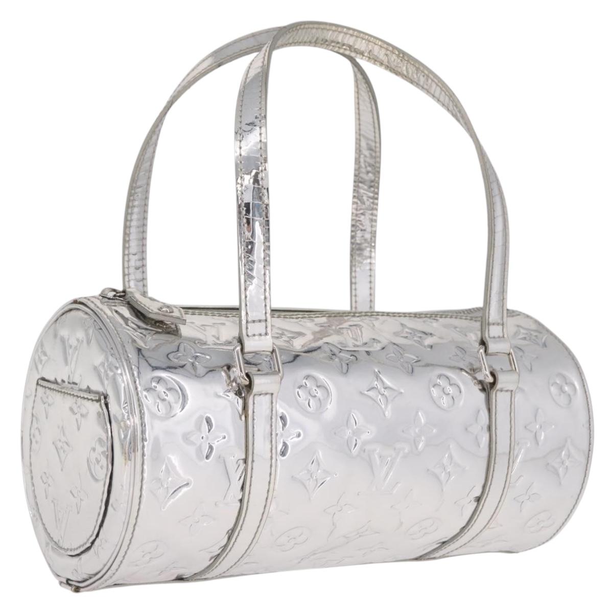 LOUIS VUITTON Monogram Miroir Papillon Hand Bag Silver M95269 LV Auth ka6998SAV