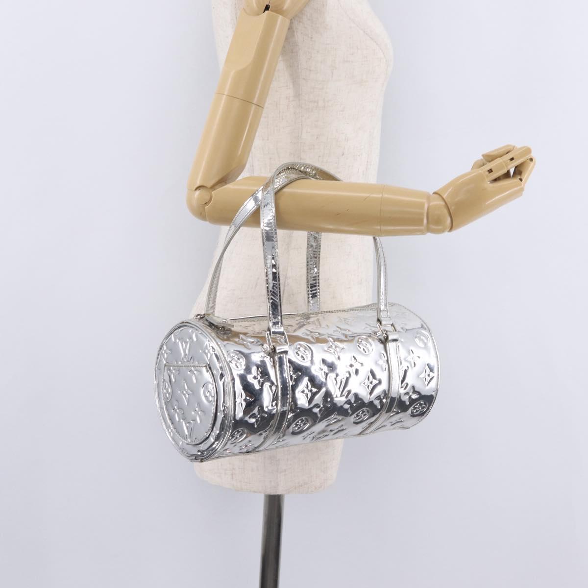 LOUIS VUITTON Monogram Miroir Papillon Hand Bag Silver M95269 LV Auth ka6998SAV