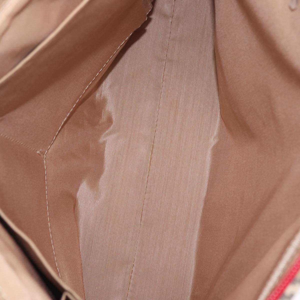 Burberrys Nova Check Tote Bag Canvas Beige Gold Auth ka7003A
