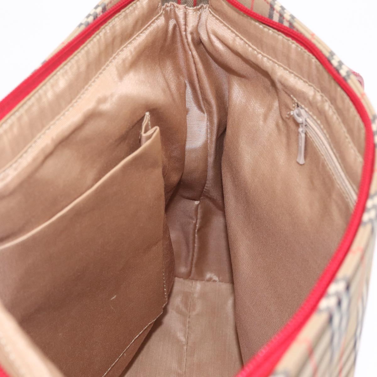 Burberrys Nova Check Tote Bag Canvas Beige Gold Auth ka7003A