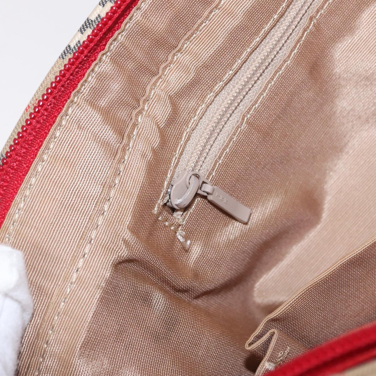 Burberrys Nova Check Tote Bag Canvas Beige Gold Auth ka7003A