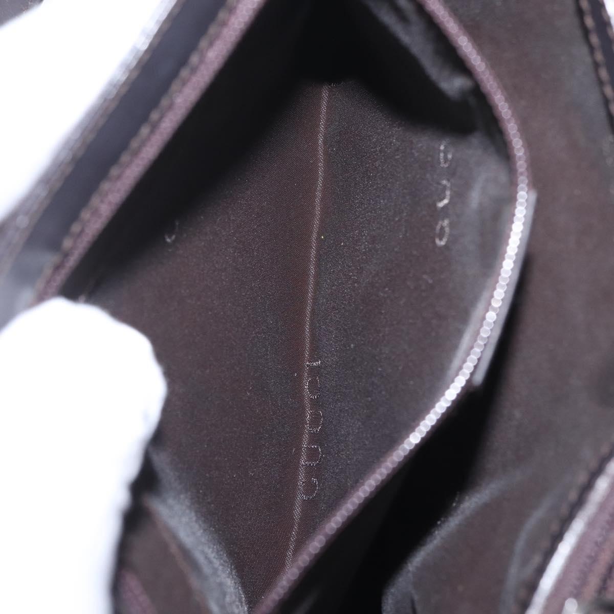 GUCCI Shoulder Bag Leather Brown Silver 001 3174 Auth ka7005