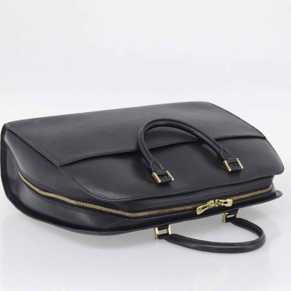 LOUIS VUITTON Epi Sorbonne Business Bag Black M54512 LV Auth ka7009