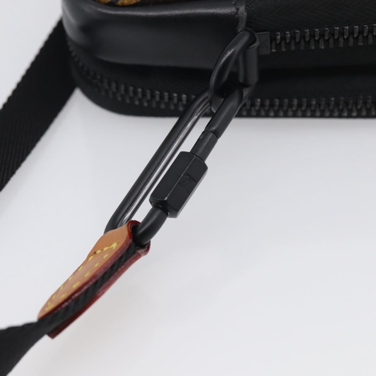 LOUIS VUITTON Ebene Giant LV × NIGO Double Phone Pouch N40377 LV Auth ka7010SAM