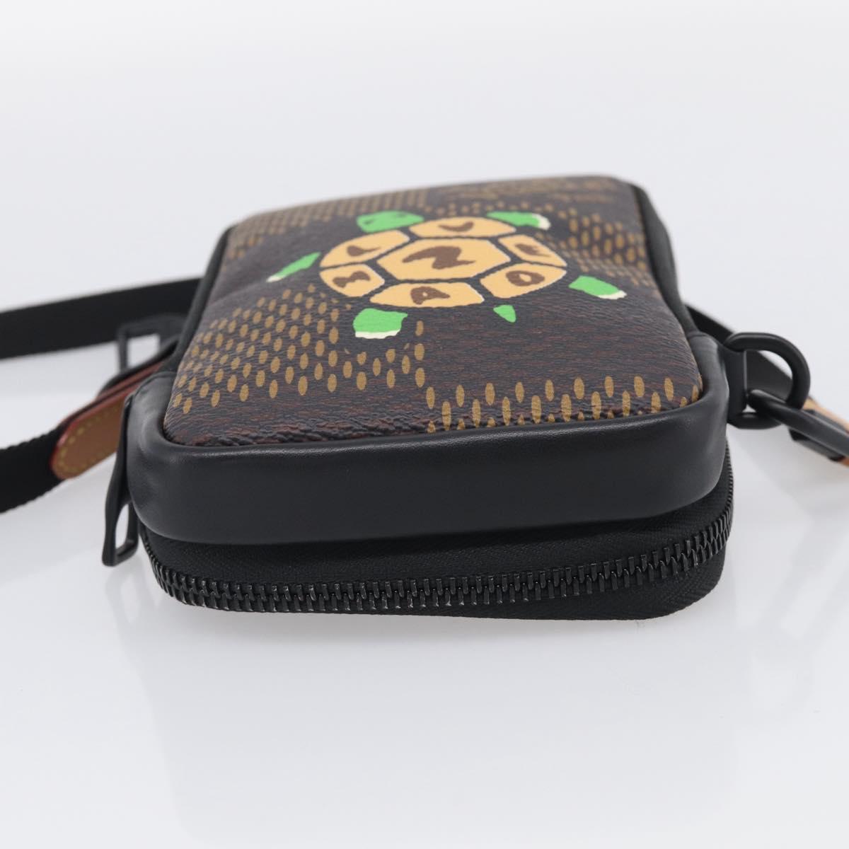 LOUIS VUITTON Ebene Giant LV × NIGO Double Phone Pouch N40377 LV Auth ka7010SAM