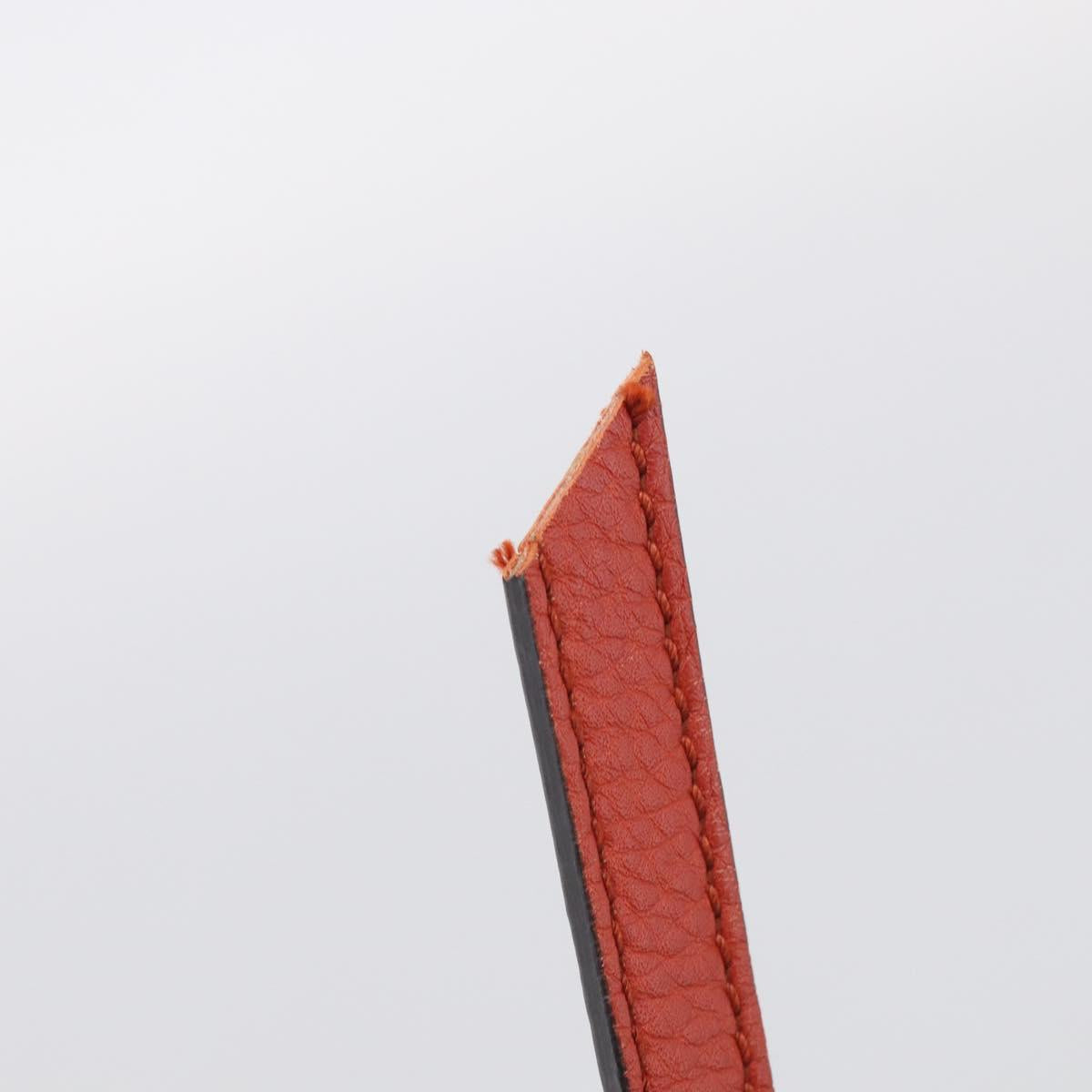 GUCCI Shoulder Bag Leather Orange Gold 308364 Auth ka7014