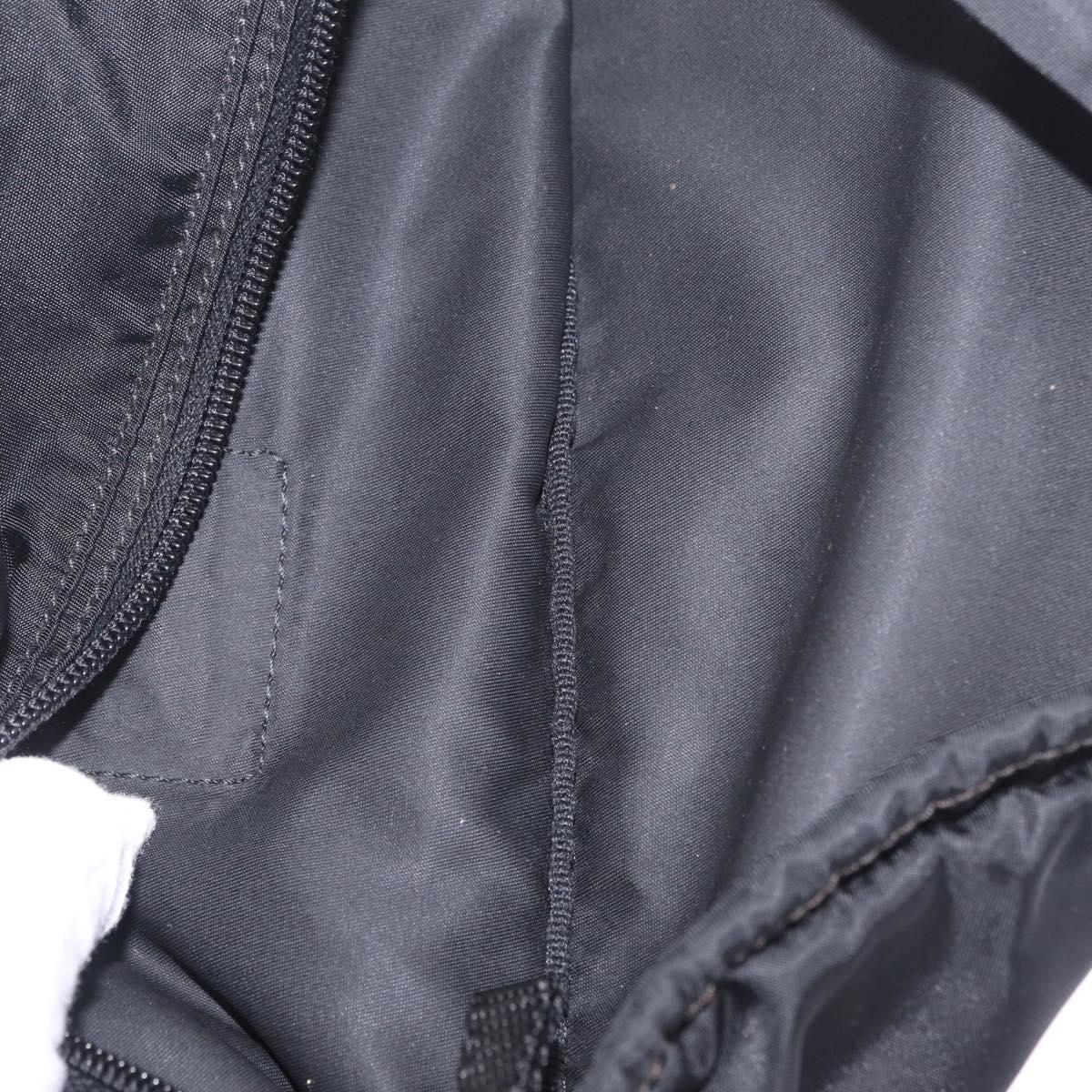 PRADA Waist Bag Nylon Black Silver Auth ka7017A