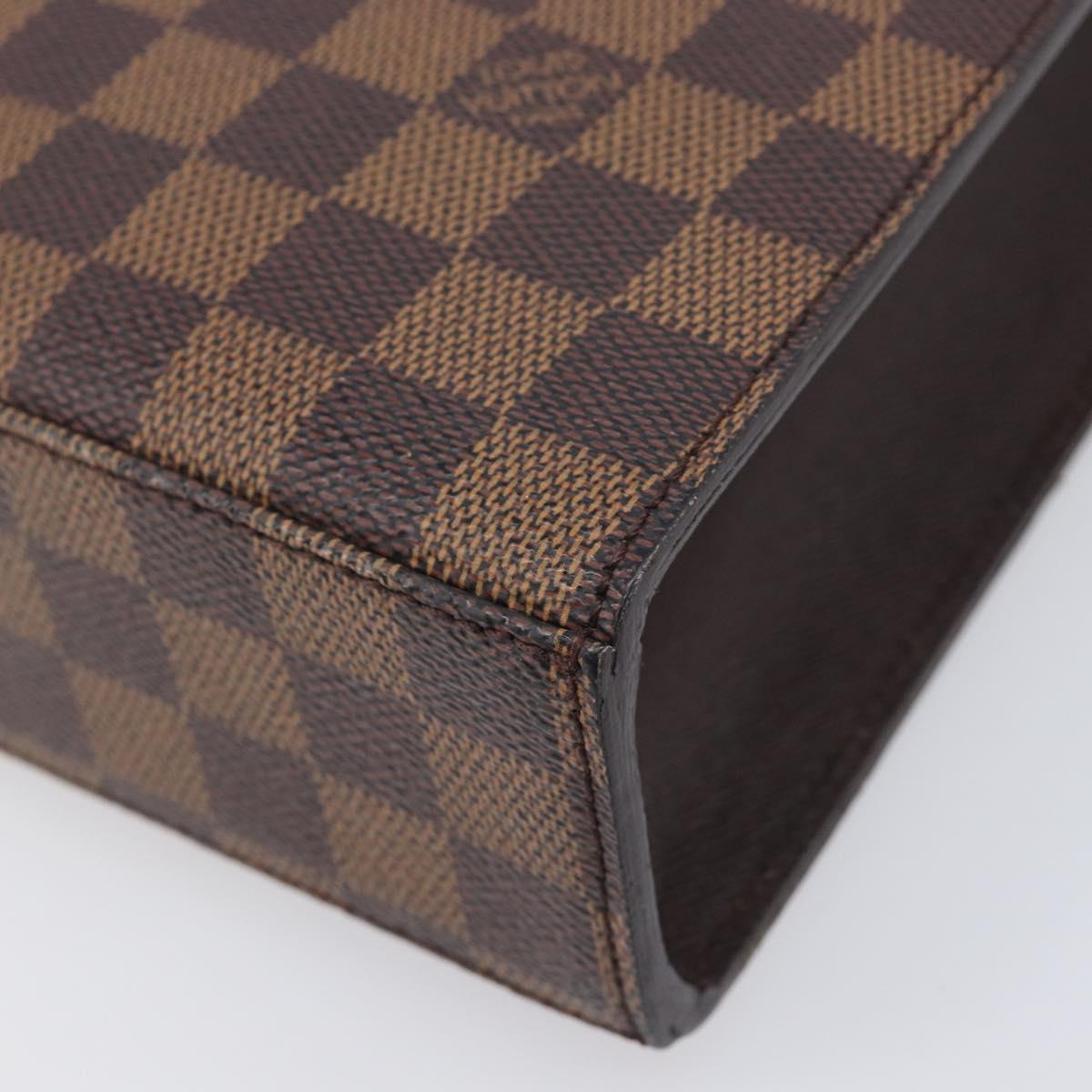 LOUIS VUITTON Damier Ebene Malesherbes Hand Bag N51379 LV Auth ka7018A