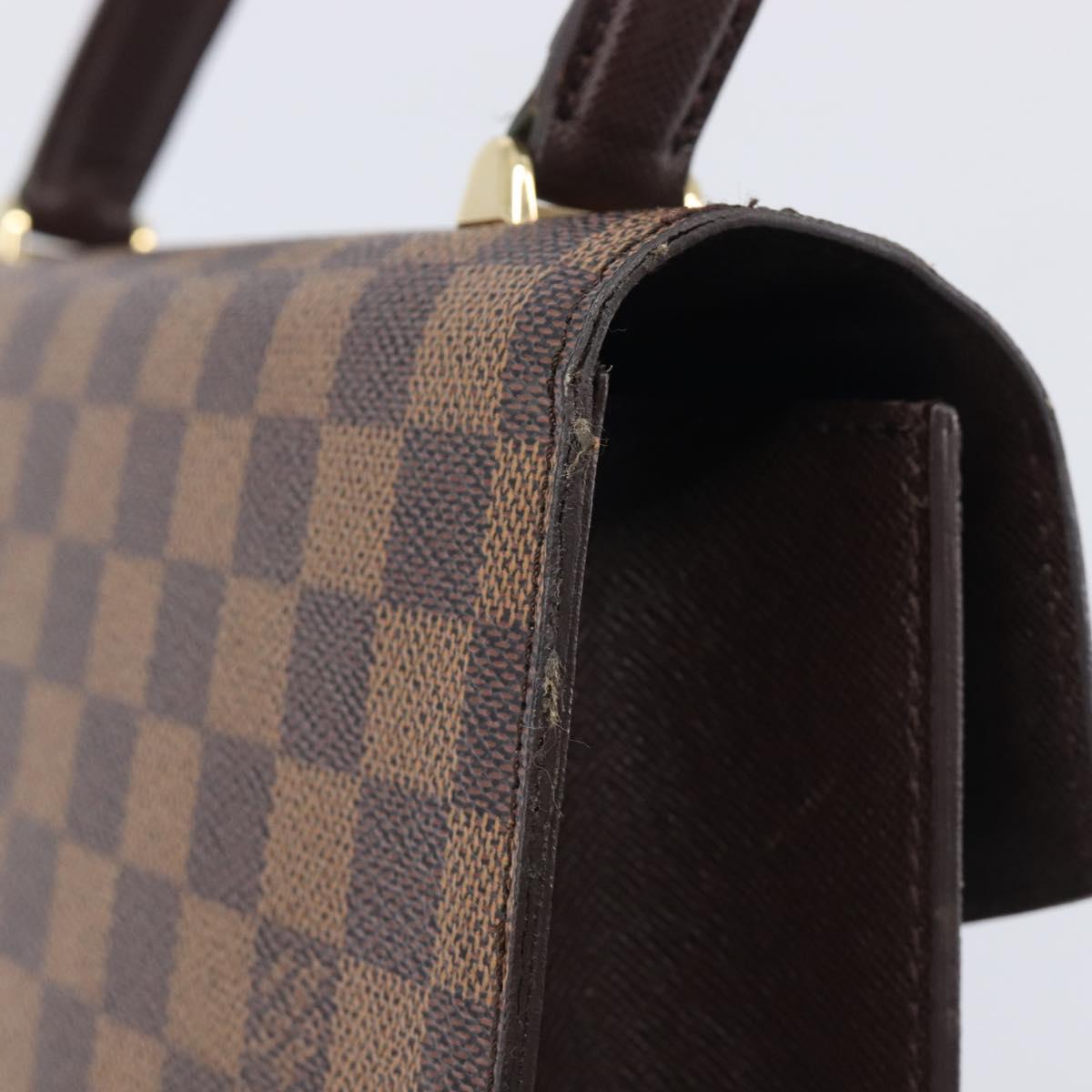 LOUIS VUITTON Damier Ebene Malesherbes Hand Bag N51379 LV Auth ka7018A