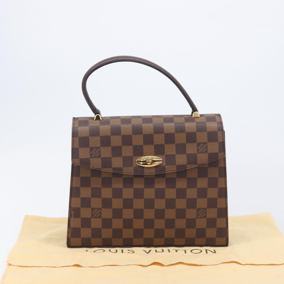 LOUIS VUITTON Damier Ebene Malesherbes Hand Bag N51379 LV Auth ka7018A