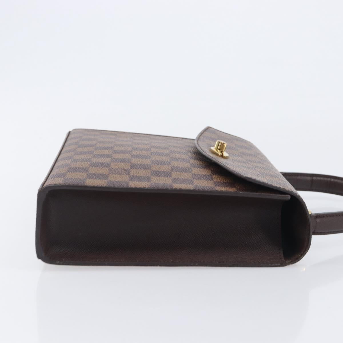 LOUIS VUITTON Damier Ebene Malesherbes Hand Bag N51379 LV Auth ka7018A