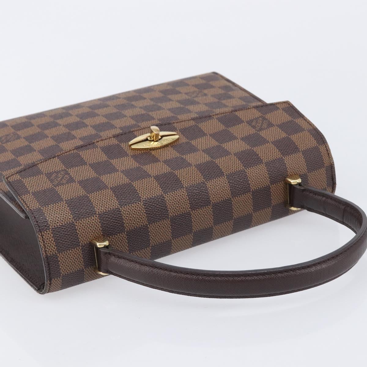 LOUIS VUITTON Damier Ebene Malesherbes Hand Bag N51379 LV Auth ka7018A