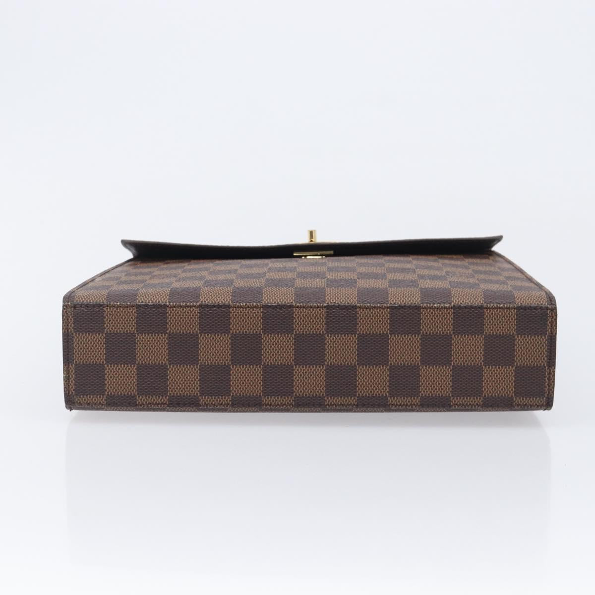 LOUIS VUITTON Damier Ebene Malesherbes Hand Bag N51379 LV Auth ka7018A