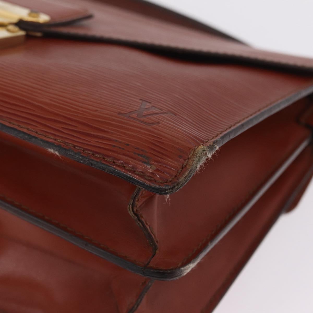 LOUIS VUITTON Epi Biface Hand Bag Brown M52323 LV Auth ka7020
