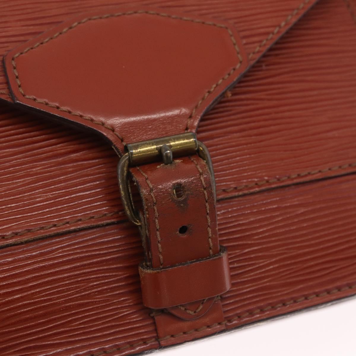 LOUIS VUITTON Epi Biface Hand Bag Brown M52323 LV Auth ka7020