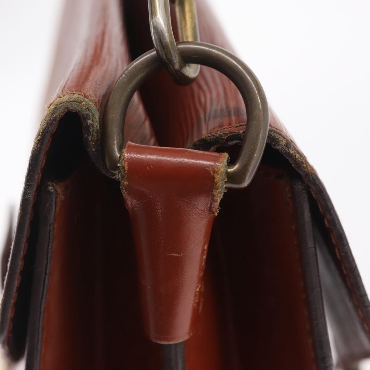 LOUIS VUITTON Epi Biface Hand Bag Brown M52323 LV Auth ka7020