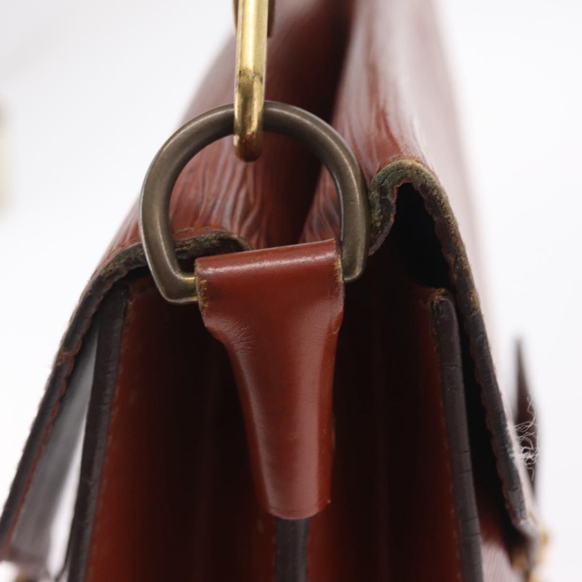 LOUIS VUITTON Epi Biface Hand Bag Brown M52323 LV Auth ka7020