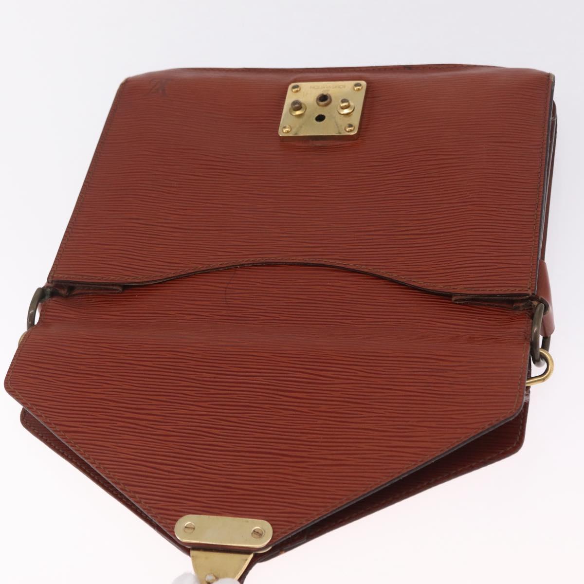 LOUIS VUITTON Epi Biface Hand Bag Brown M52323 LV Auth ka7020