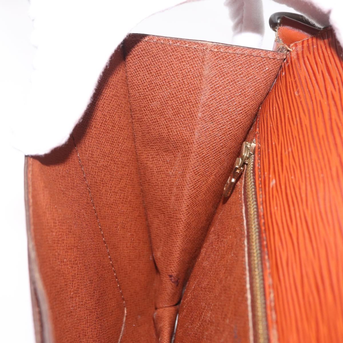 LOUIS VUITTON Epi Biface Hand Bag Brown M52323 LV Auth ka7020