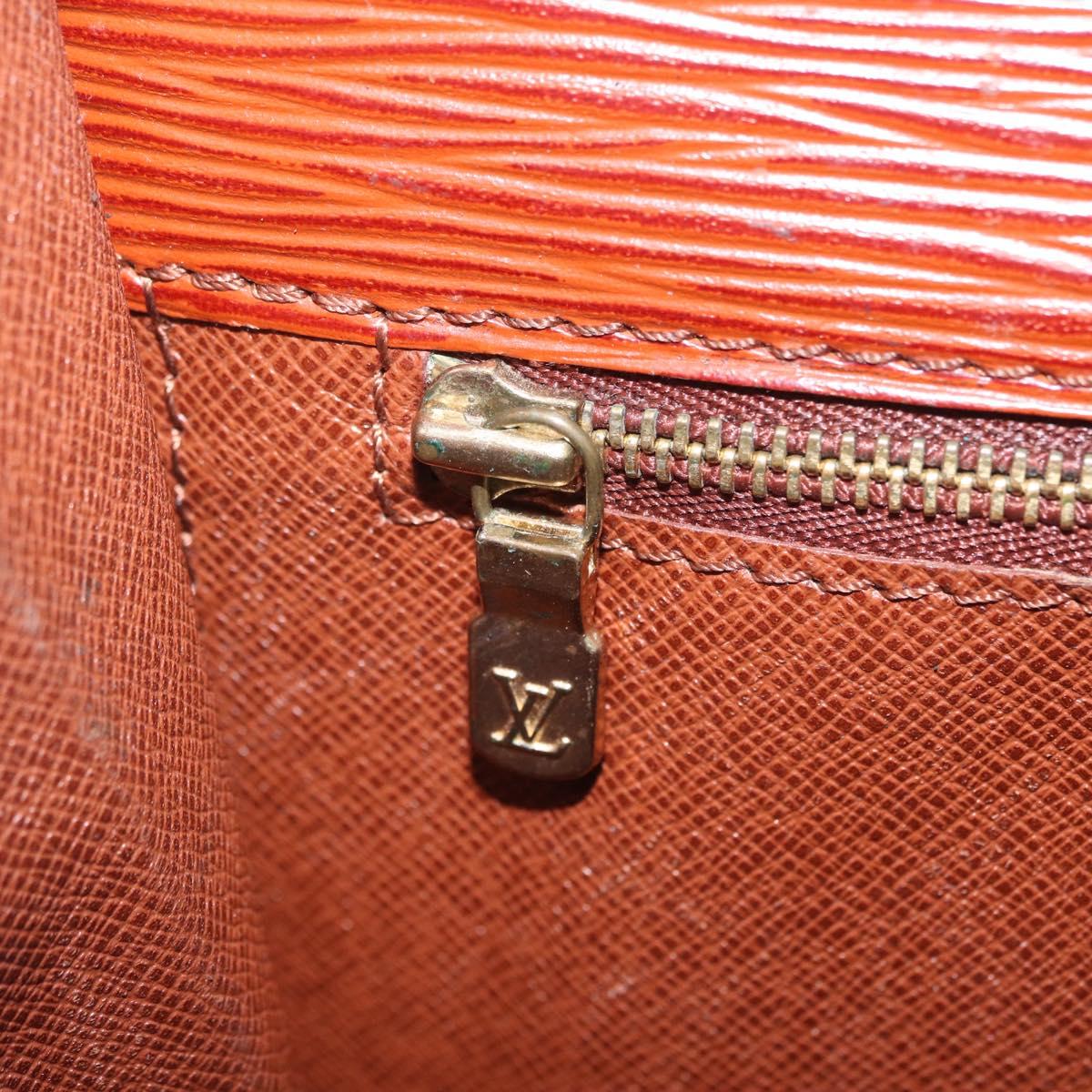 LOUIS VUITTON Epi Biface Hand Bag Brown M52323 LV Auth ka7020