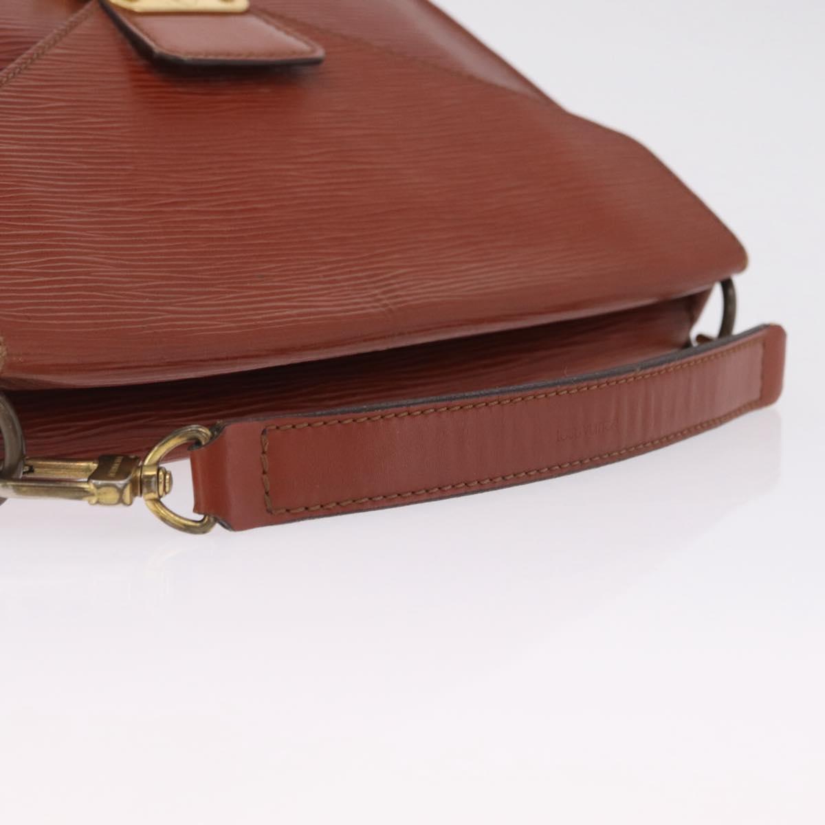 LOUIS VUITTON Epi Biface Hand Bag Brown M52323 LV Auth ka7020