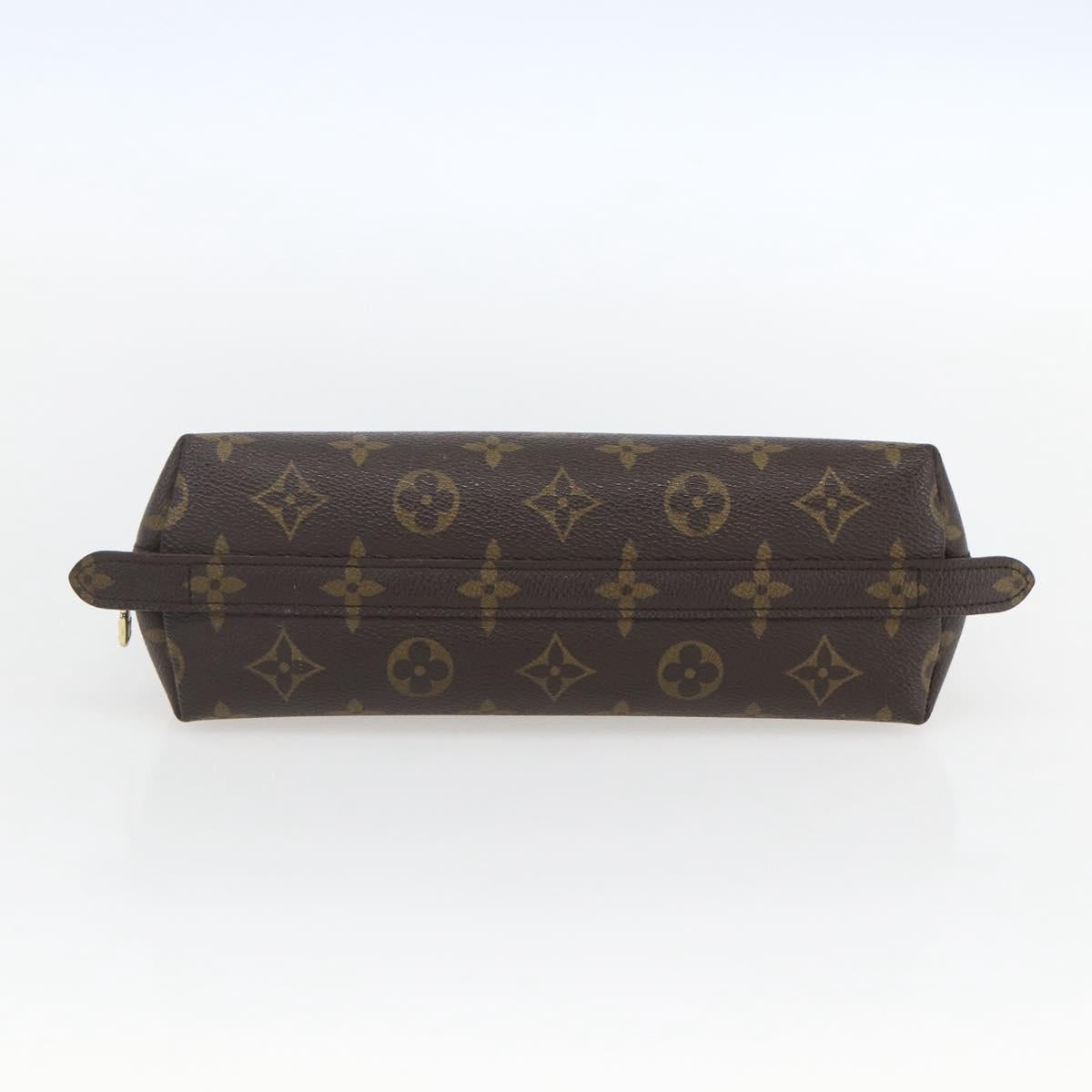 LOUIS VUITTON Monogram Trousse Demi Ronde Cosmetic Pouch M47520 LV Auth ka703