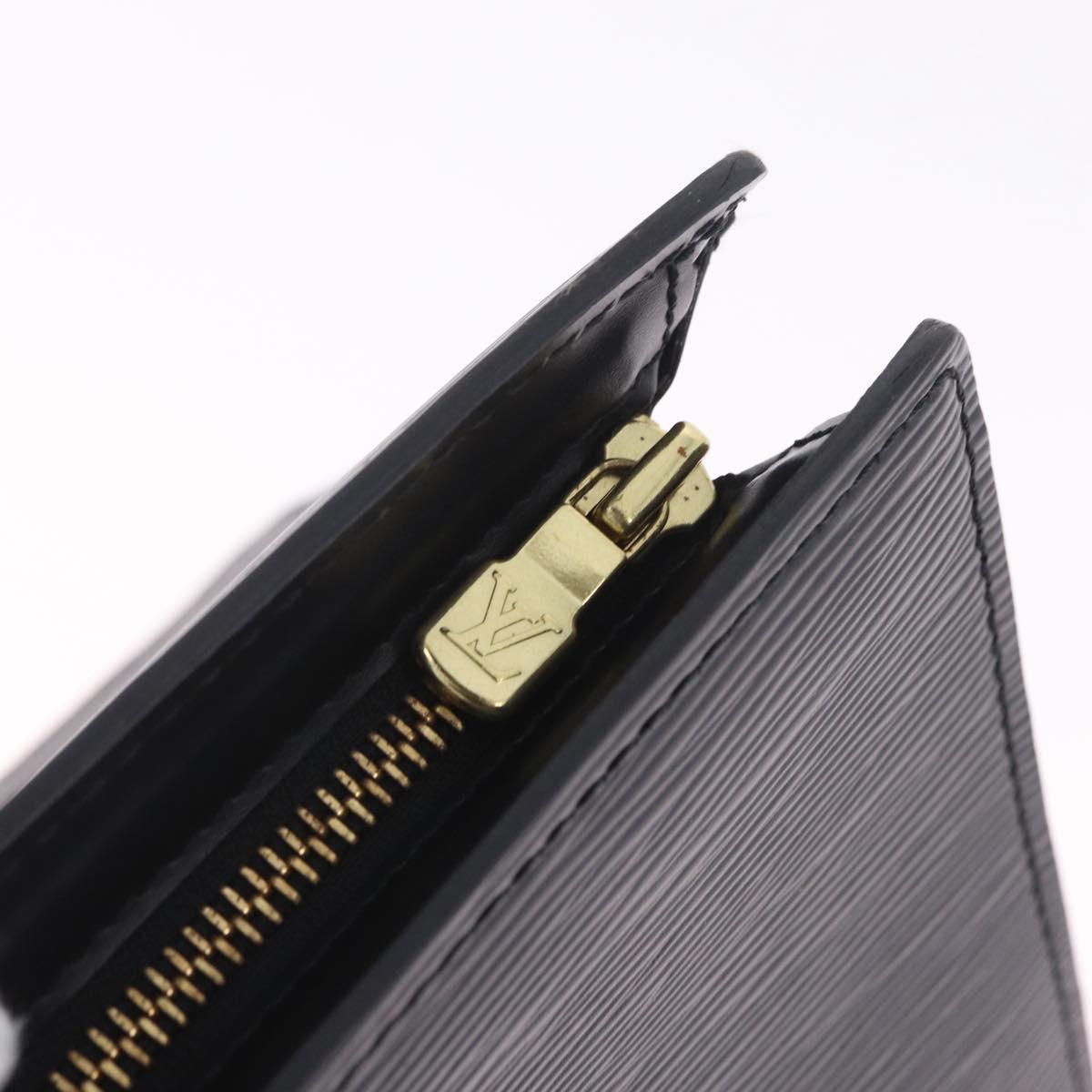 LOUIS VUITTON Epi Sac Tri Angle Hand Bag Black M52092 LV Auth ka7036