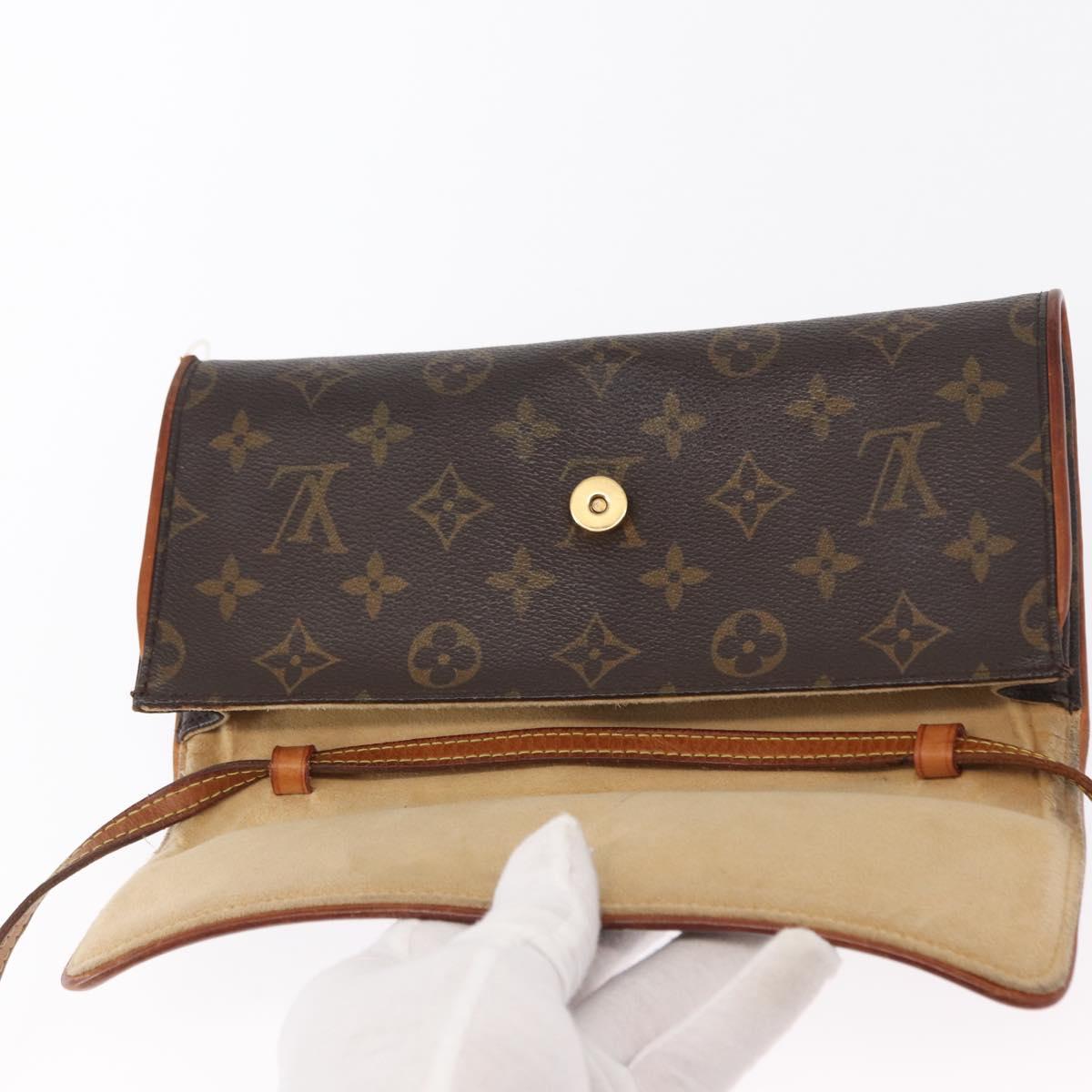 LOUIS VUITTON Monogram Pochette Twin GM Shoulder Bag M51852 LV Auth ka709