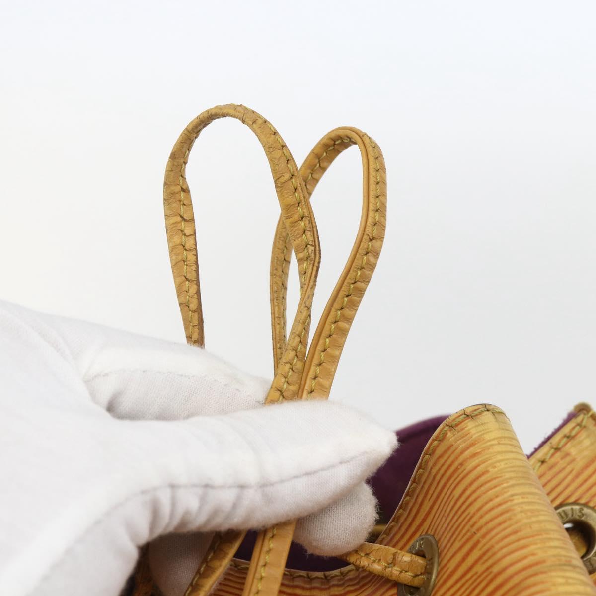 LOUIS VUITTON Epi Petit Noe Shoulder Bag Yellow M44109 LV Auth ka711