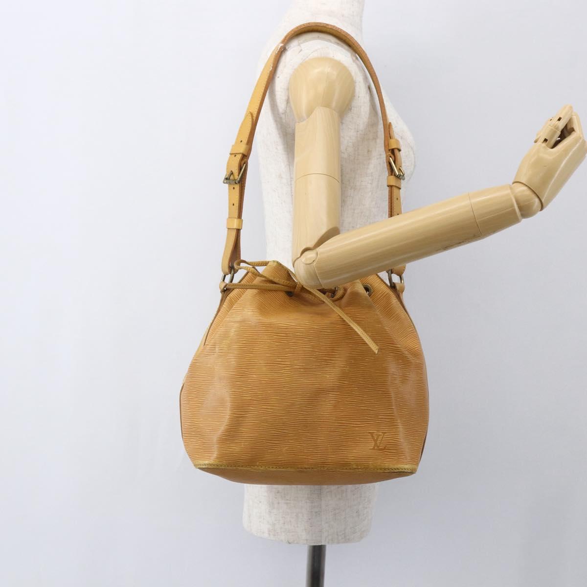 LOUIS VUITTON Epi Petit Noe Shoulder Bag Yellow M44109 LV Auth ka711