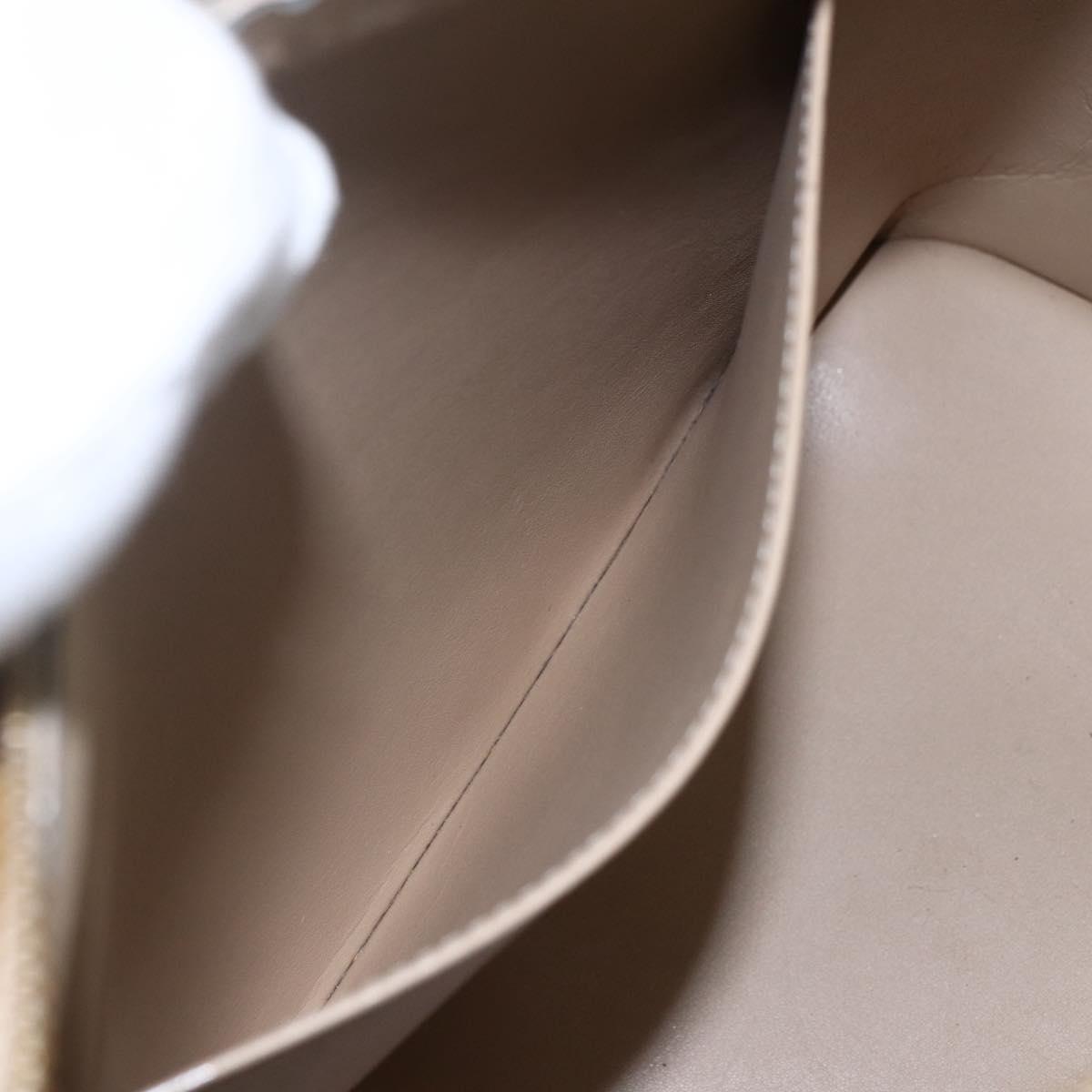 LOUIS VUITTON Monogram Vernis Houston Hand Bag Beige M91004 LV Auth ka712