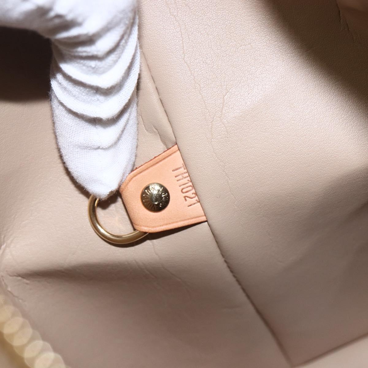 LOUIS VUITTON Monogram Vernis Houston Hand Bag Beige M91004 LV Auth ka712