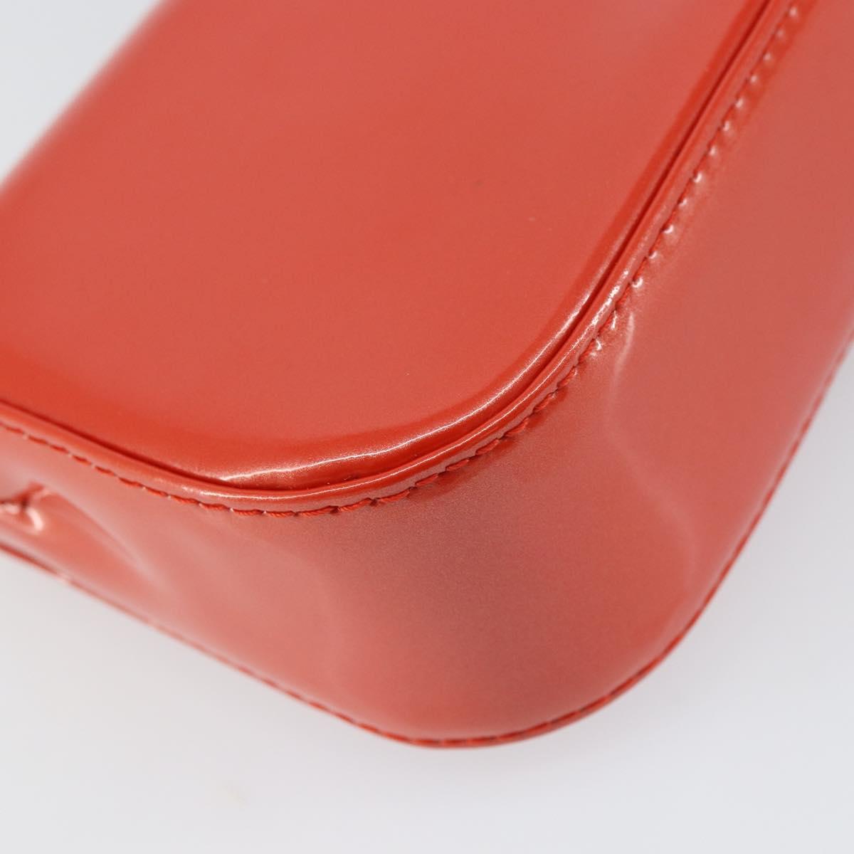 LOUIS VUITTON Vernis Pochette Sobie Bag Orenge Sunset M93727 LV Auth ka713V