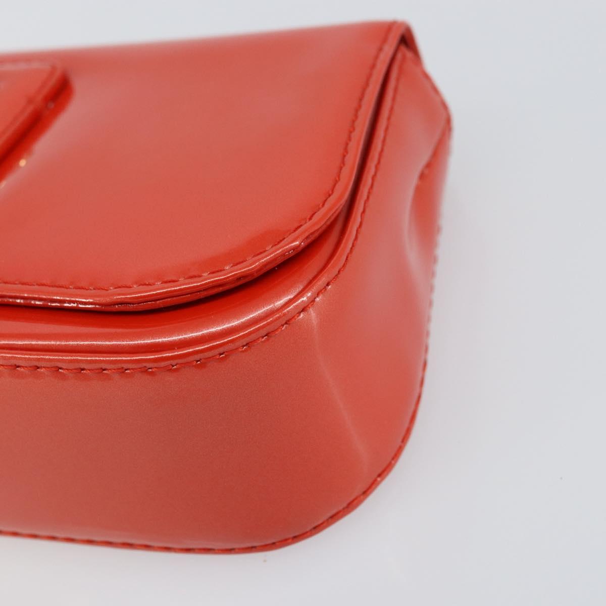 LOUIS VUITTON Vernis Pochette Sobie Bag Orenge Sunset M93727 LV Auth ka713V