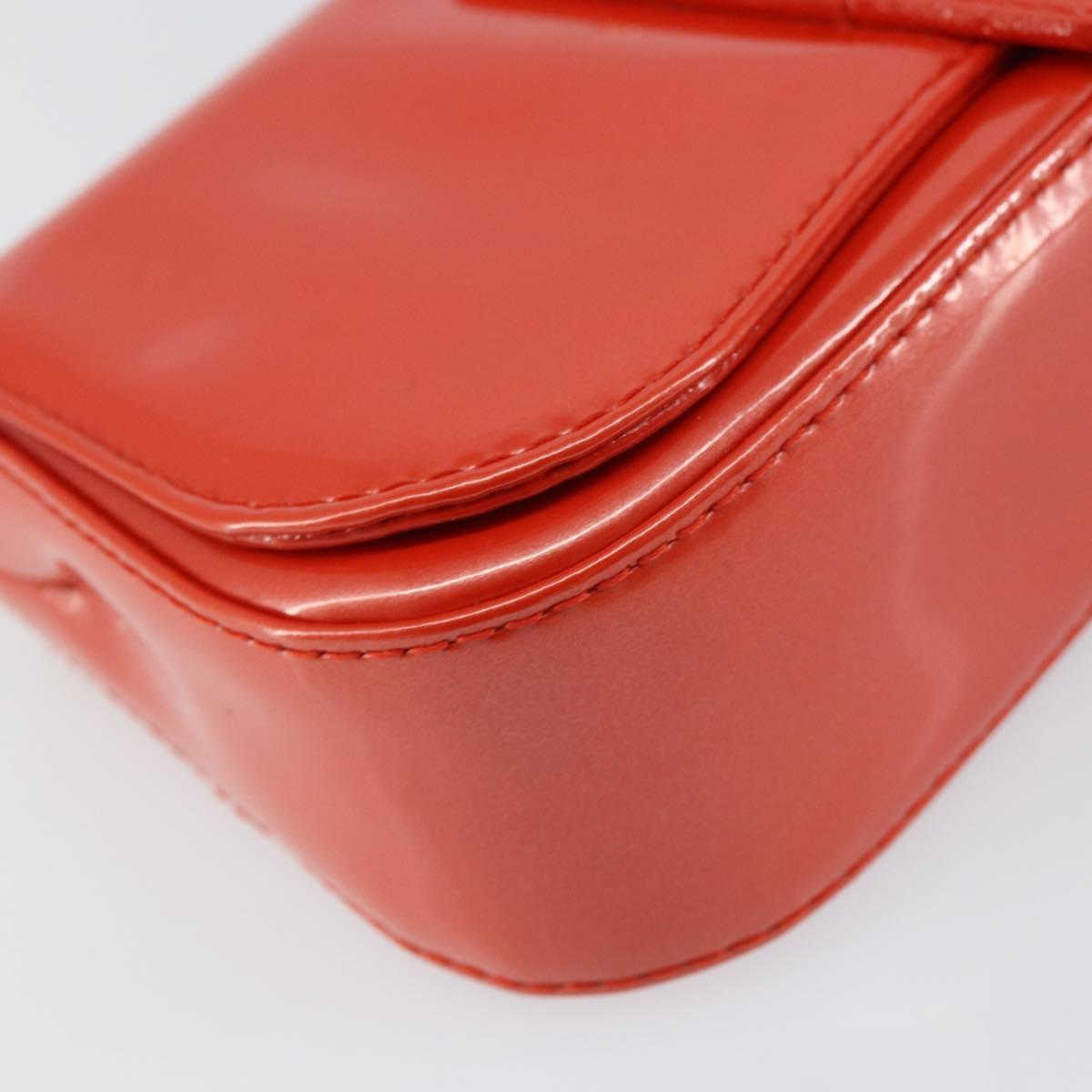 LOUIS VUITTON Vernis Pochette Sobie Bag Orenge Sunset M93727 LV Auth ka713V