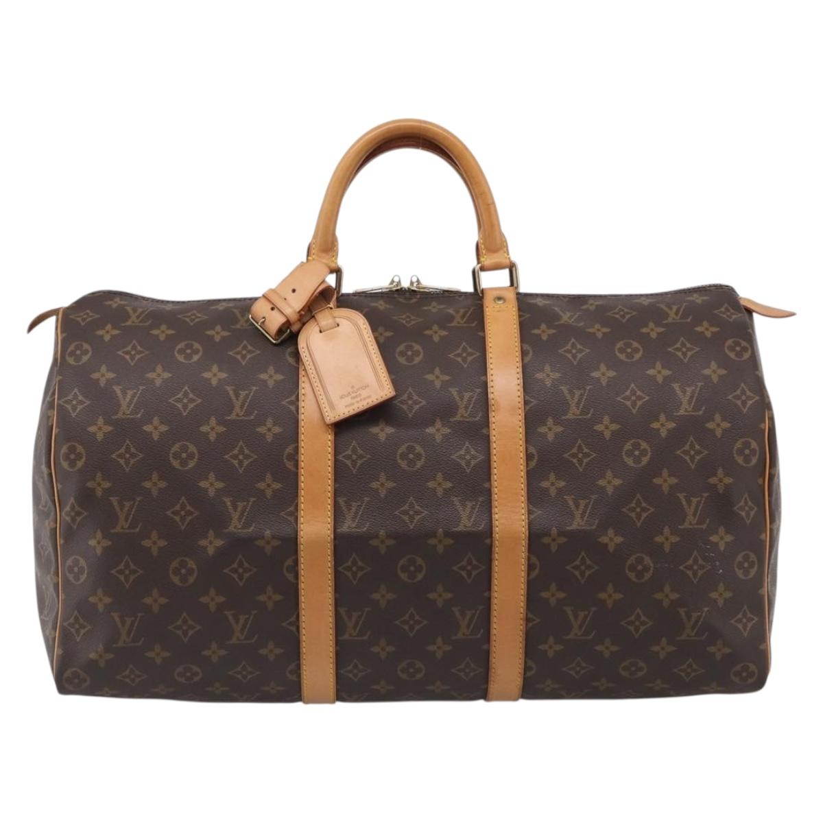 LOUIS VUITTON Monogram Keepall 50 Boston Bag M41426 LV Auth ka7141A