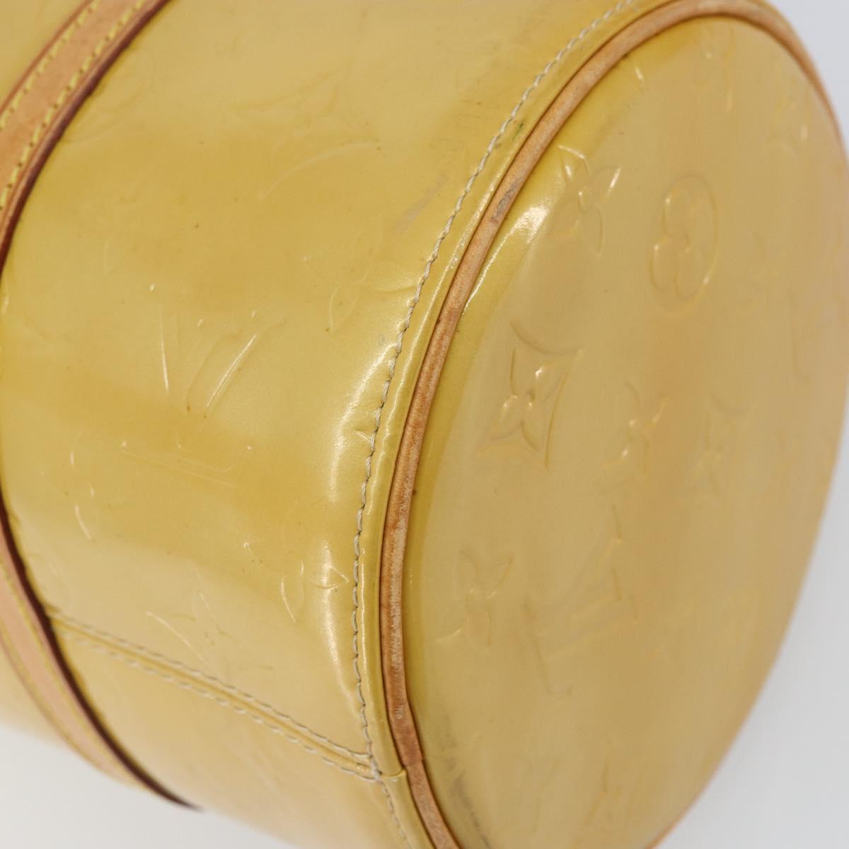 LOUIS VUITTON Monogram Vernis Bedford Hand Bag Beige M91006 LV Auth ka715