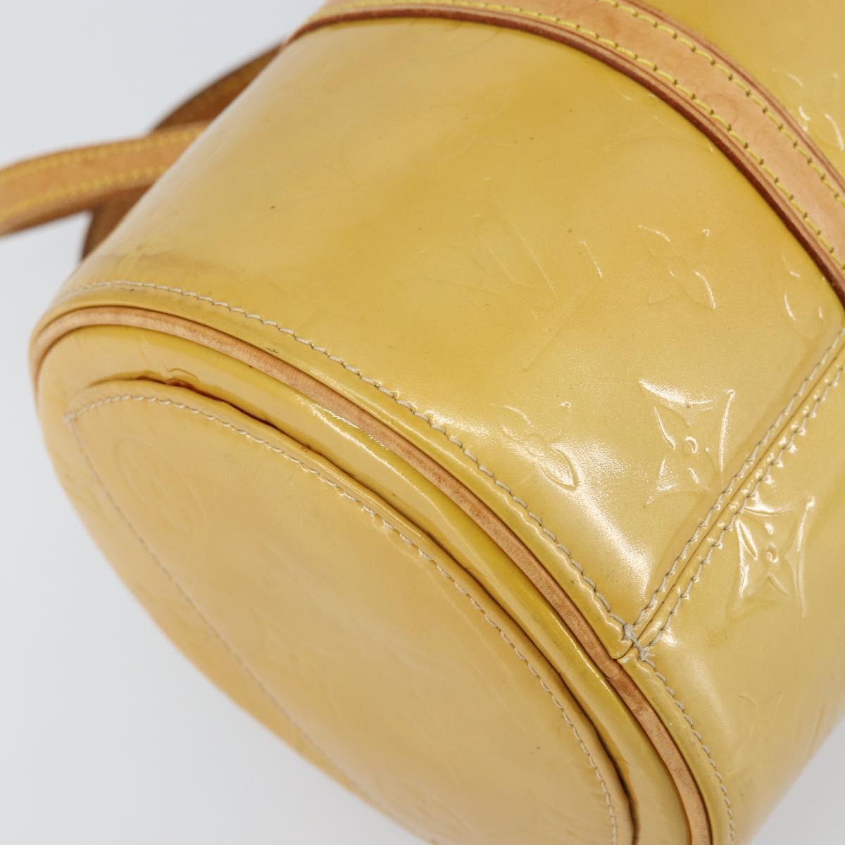 LOUIS VUITTON Monogram Vernis Bedford Hand Bag Beige M91006 LV Auth ka715