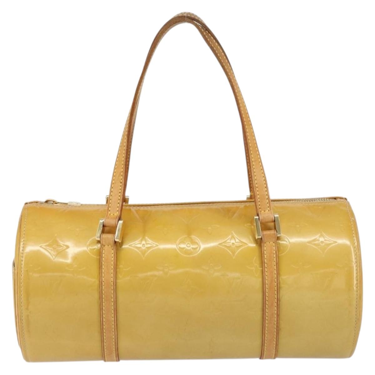 LOUIS VUITTON Monogram Vernis Bedford Hand Bag Beige M91006 LV Auth ka715